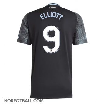 Billige Fotballdrakt Aston Villa Harvey Elliott #9 Replika Bortedrakt 2025-26 Kortermet